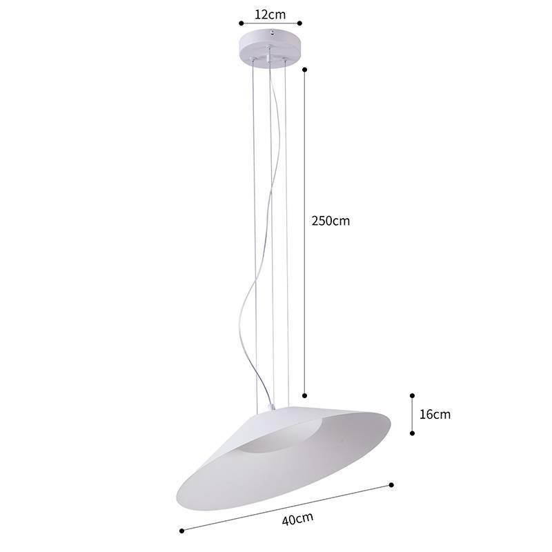 Pendente Nordecor Kapel 13 watts 3000K IRC97 Branco Ø400x160mm 90028