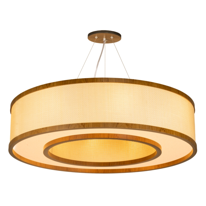 Pendente Classic Lar Palha Leve Anel PL7017 Madeira 8L E27 Ø700x170mm 1286

