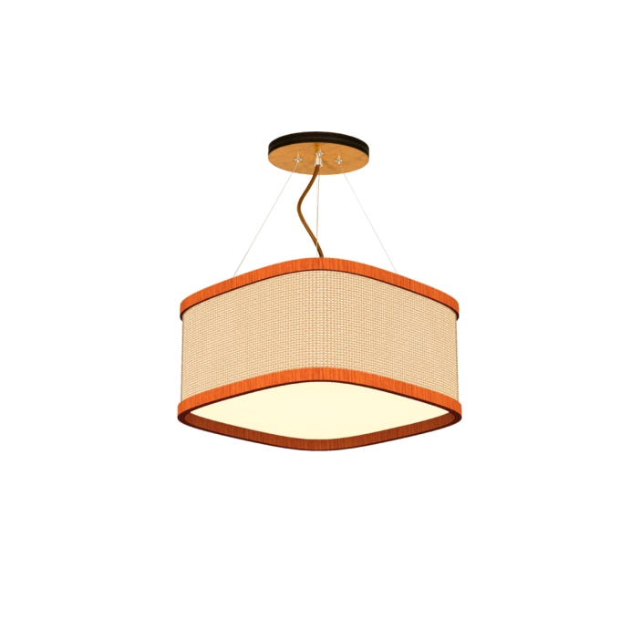 Pendente Classic Lar Palha Leve Lamé PL3517 Madeira 2L E27 Ø350x170mm 1272

