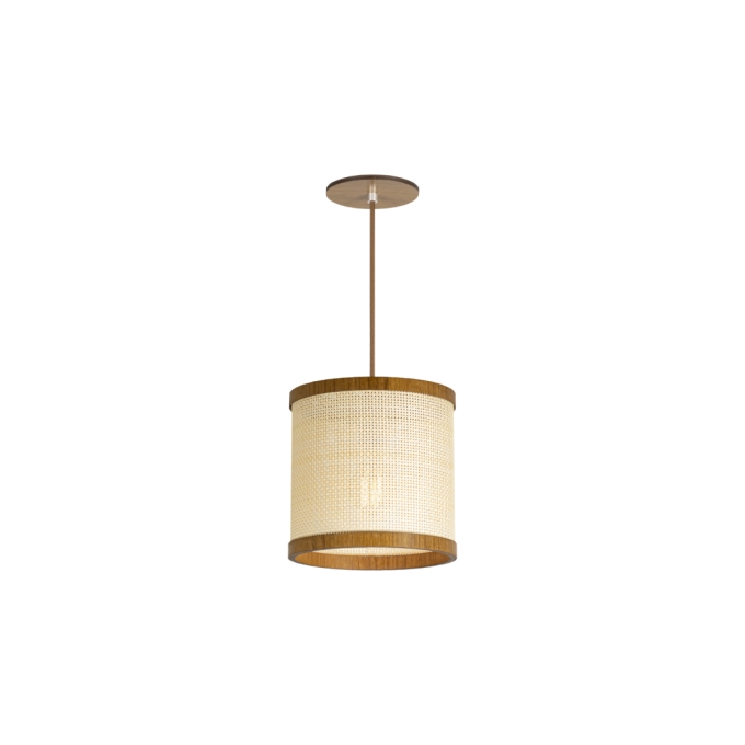 Pendente Classic Lar Palha Leve PL2020 Madeira 1L E27 Ø200x200mm 1125

