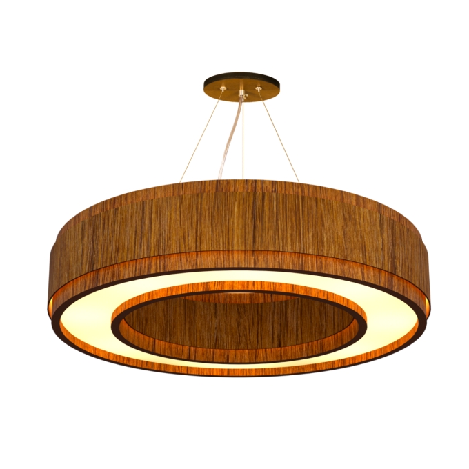 Pendente Classic Lar Anel Saturno 70 Madeira 8L E27 Ø700x152mm 1219

