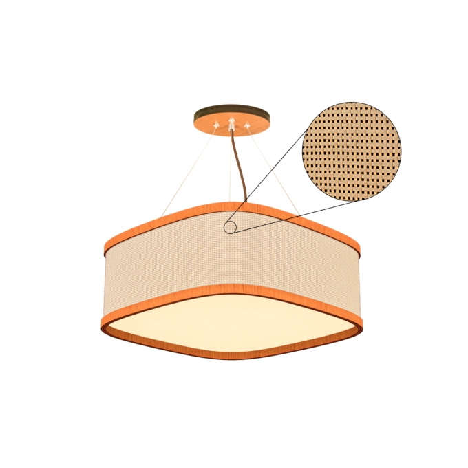 Pendente Classic Lar Palha Leve Lamé PL4517 Madeira 3L E27 Ø440x170mm 1273


