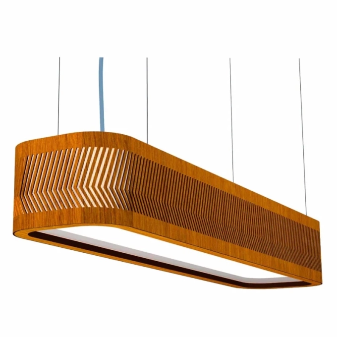 Pendente Classic Lar Balaio Office 650 Madeira 2L T8 100x650x150mm 1222
