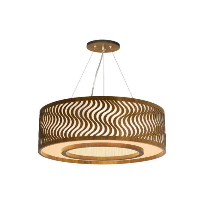Pendente Classic Lar Dunas Anel 55 Madeira 5L E27 Ø550x185mm 1148

