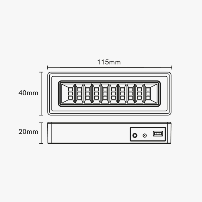 Luminária de Emergência Blumenau 1 watt 30 Leds 100 Lumens 115x40x20mm 40030134-3