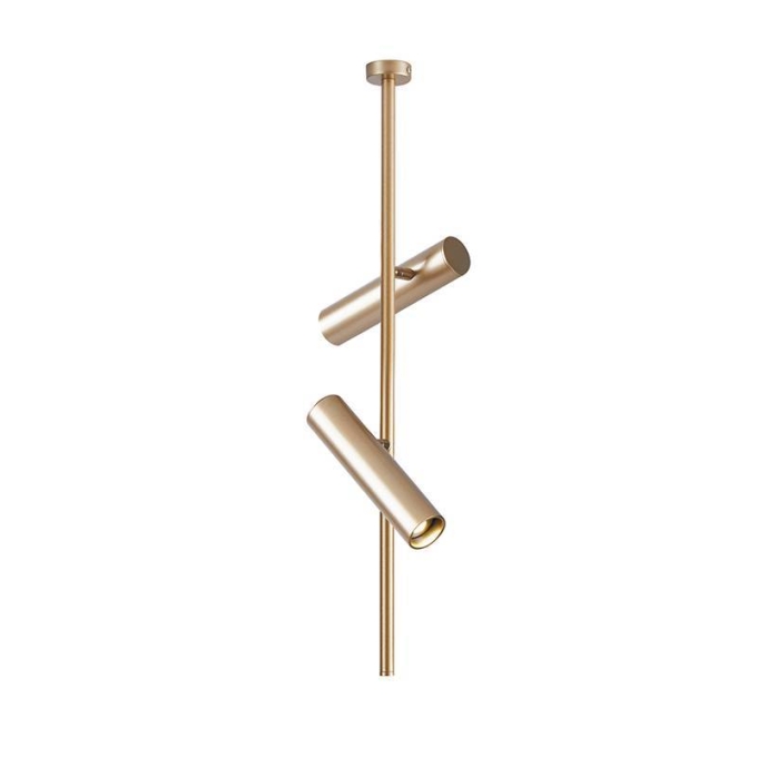 Spot Direcionavel Nordecor Clus 2L Mini Dicroica MR11 Dourado 190x830mm 2995
