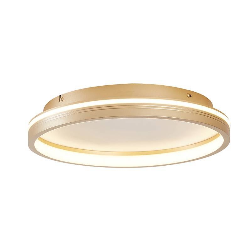 Plafon Nordecor Glyn 32 watts Multitemperatura Dourado Ø400x70mm 90024