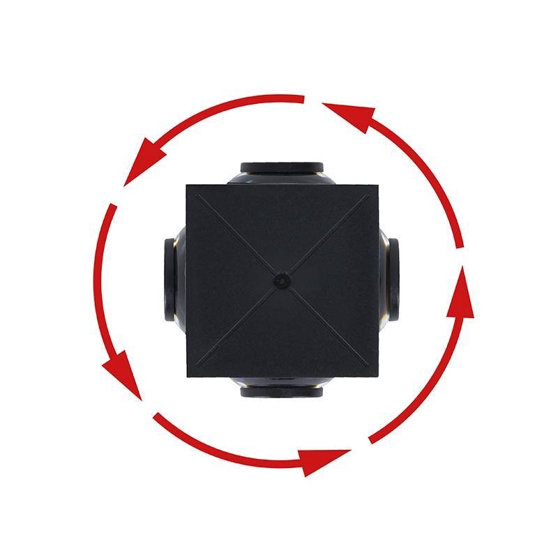 Arandela Nordecor Flou 4 watts 2700K 40° IP65 Preto 53x53x45mm 2987