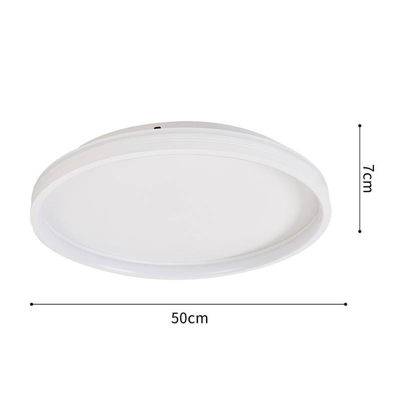 Plafon Nordecor Glyn 48 watts Multitemperatura Branco Ø500x70mm 90025