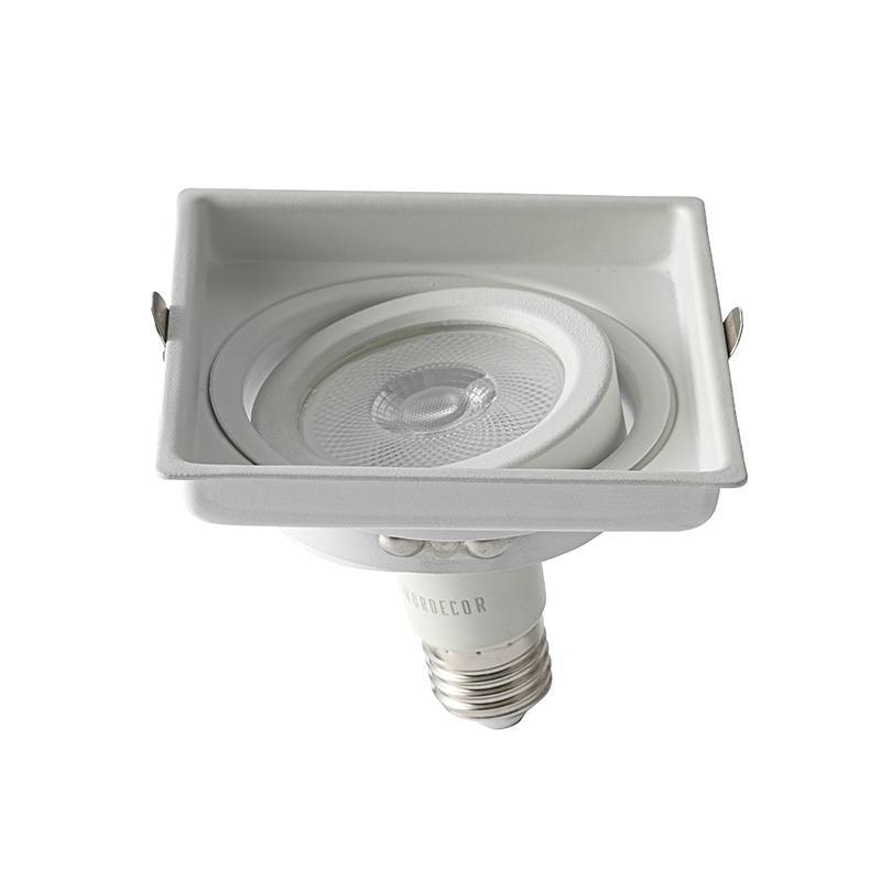 Spot Embutir Nordecor Loyo Pro Alumínio Quadrado 1L PAR20 Branco 111x111x40mm 80037