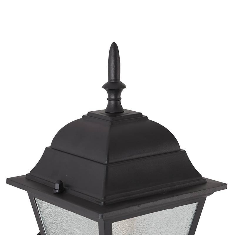 Arandela Nordecor Colonial Lanteri Preto Alumínio e Vidro 1L E27 345x148x195mm 80051