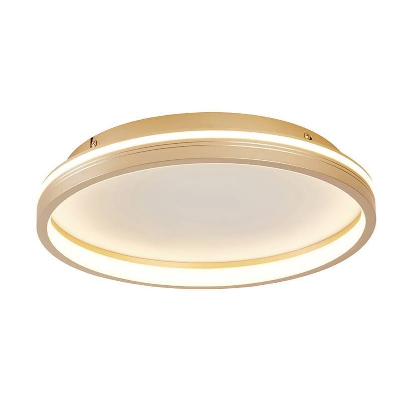 Plafon Nordecor Glyn 32 watts Multitemperatura Dourado Ø400x70mm 90024