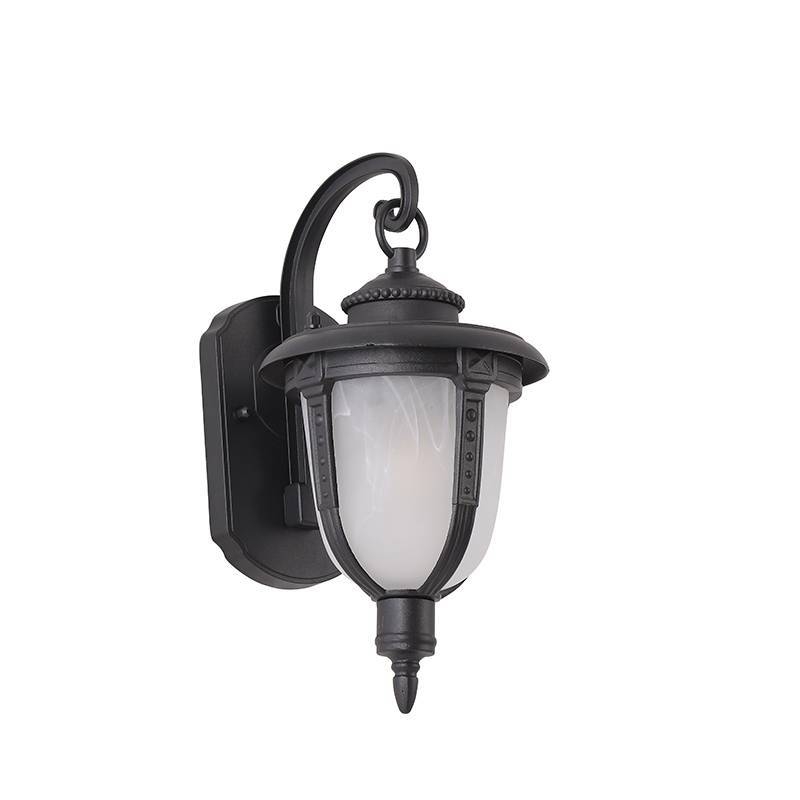 Arandela Nordecor Colonial Castelli Preto Alumínio e Vidro 1L E27 315x163x205mm 80063