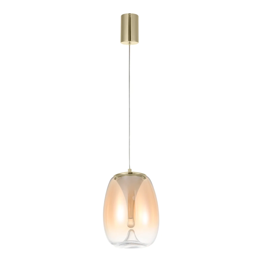 Pendente Casual Light Studioluce Zug Champagne e Dourado 15 watts 2700K Ø270x370mm PD1891CH