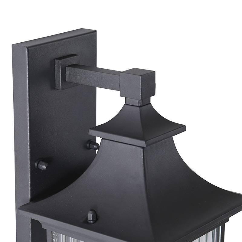 Arandela Nordecor Colonial Villano Preto Alumínio e Vidro 1L E27 500x150x170mm 80050