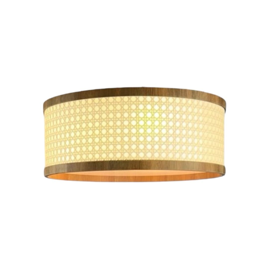 Plafon Classic Lar Palha Sextavada P5517 Madeira 5L E27 Ø550x170mm 1371

