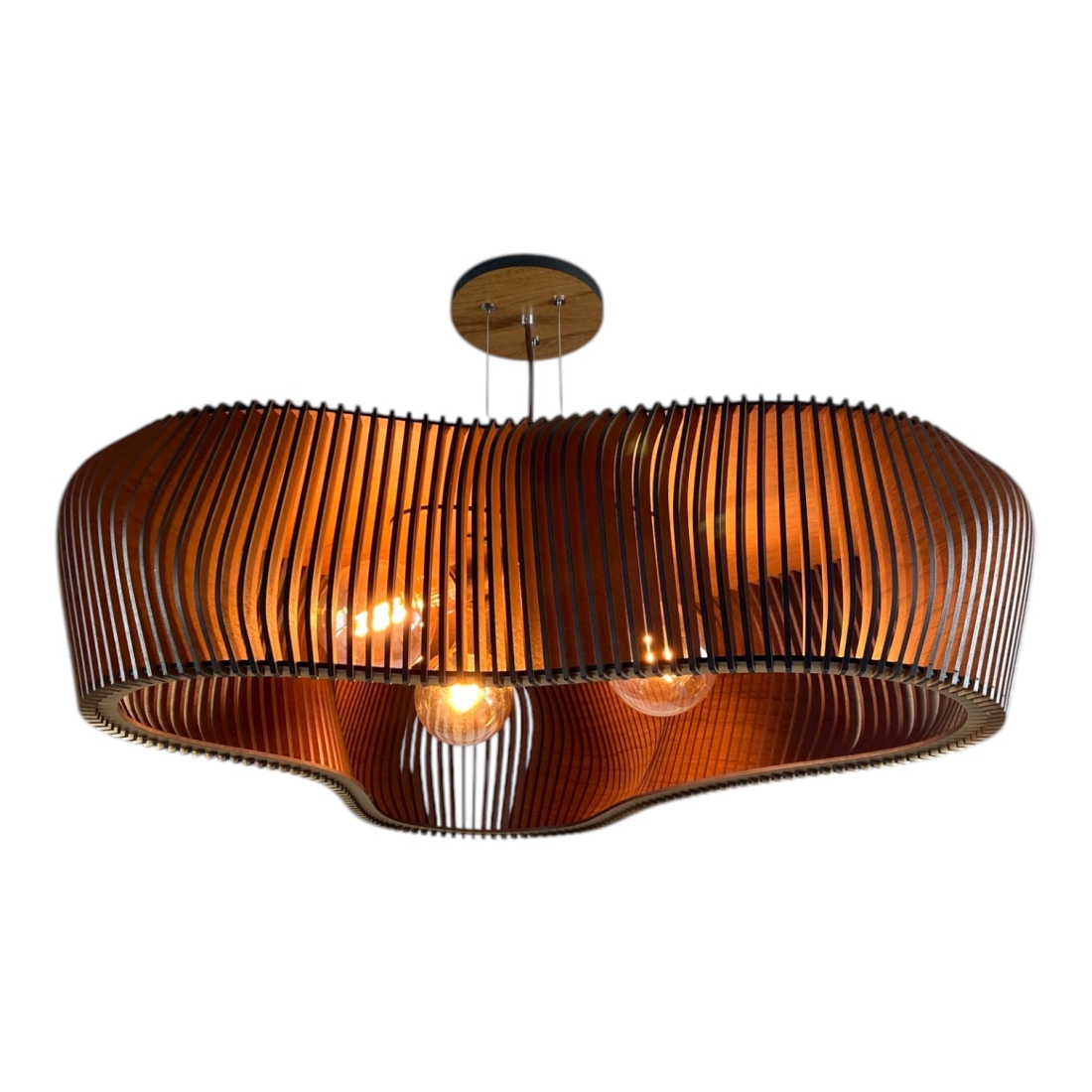 Pendente Classic Lar Ripado Orgânico 70 3L E27 170x700x700mm 1380