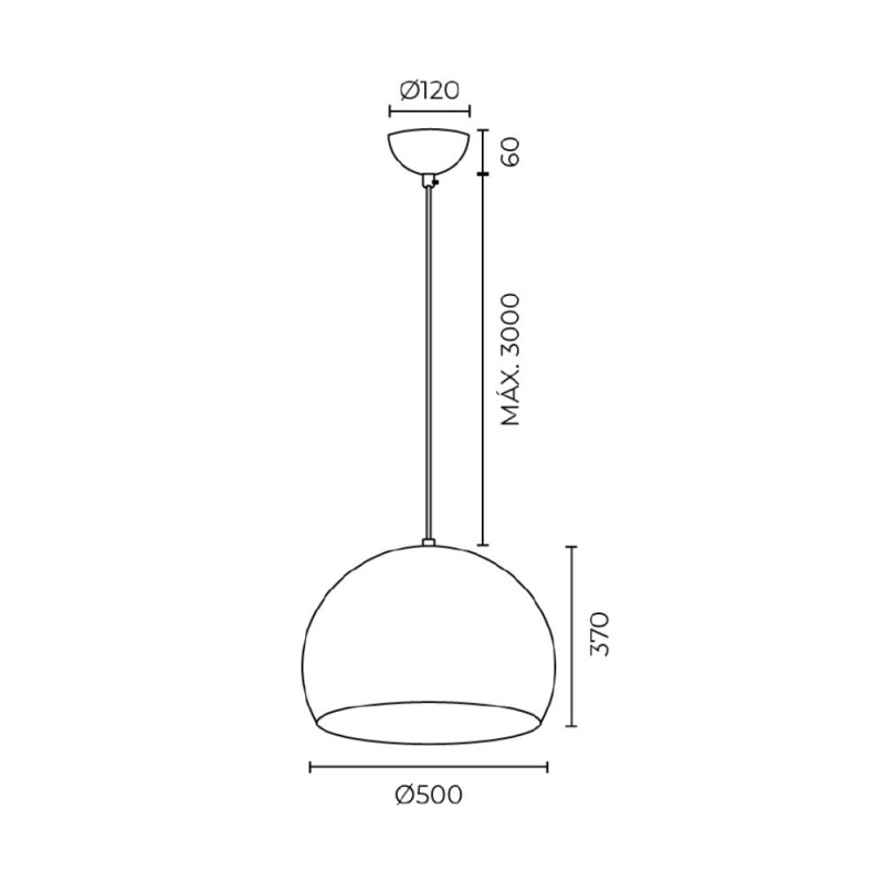 Pendente Casual Light Studioluce Snow Fendi 1L E27 Ø500x370mm PD1982FD
