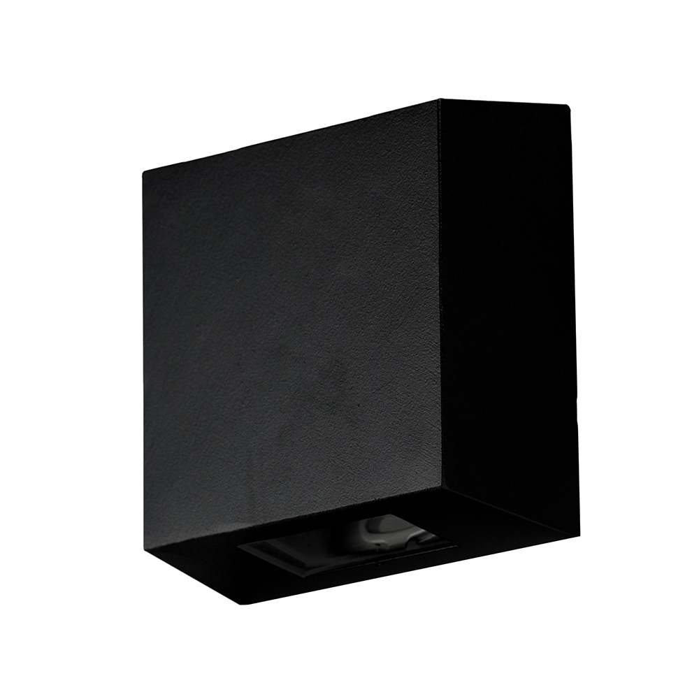 Arandela Germany Slim Alumínio Preto Fosco e Vidro 1L G9 IP43 109x109x46mm 15700200-16