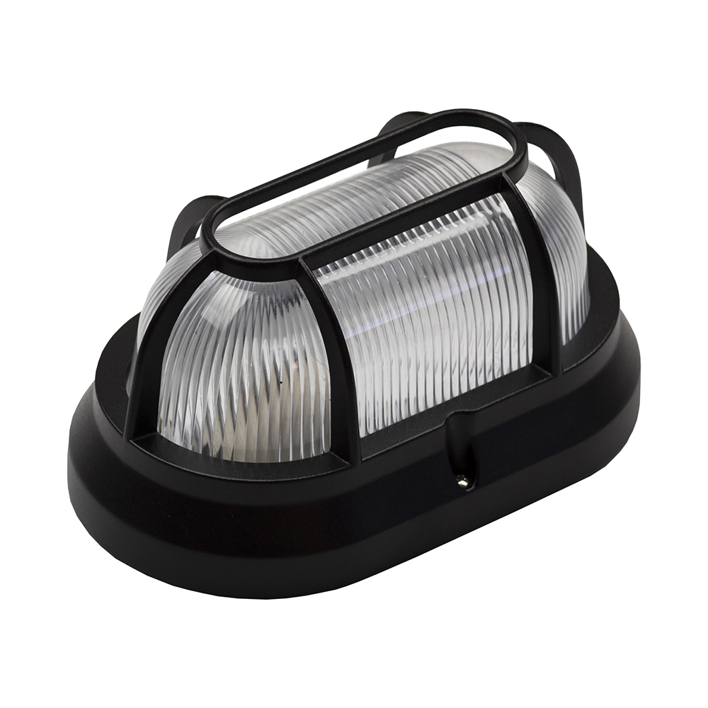 Arandela Germany Tartaruga Munich Alumínio Preto e Policarbonato 1L E27 196x90x119mm 1500100.16