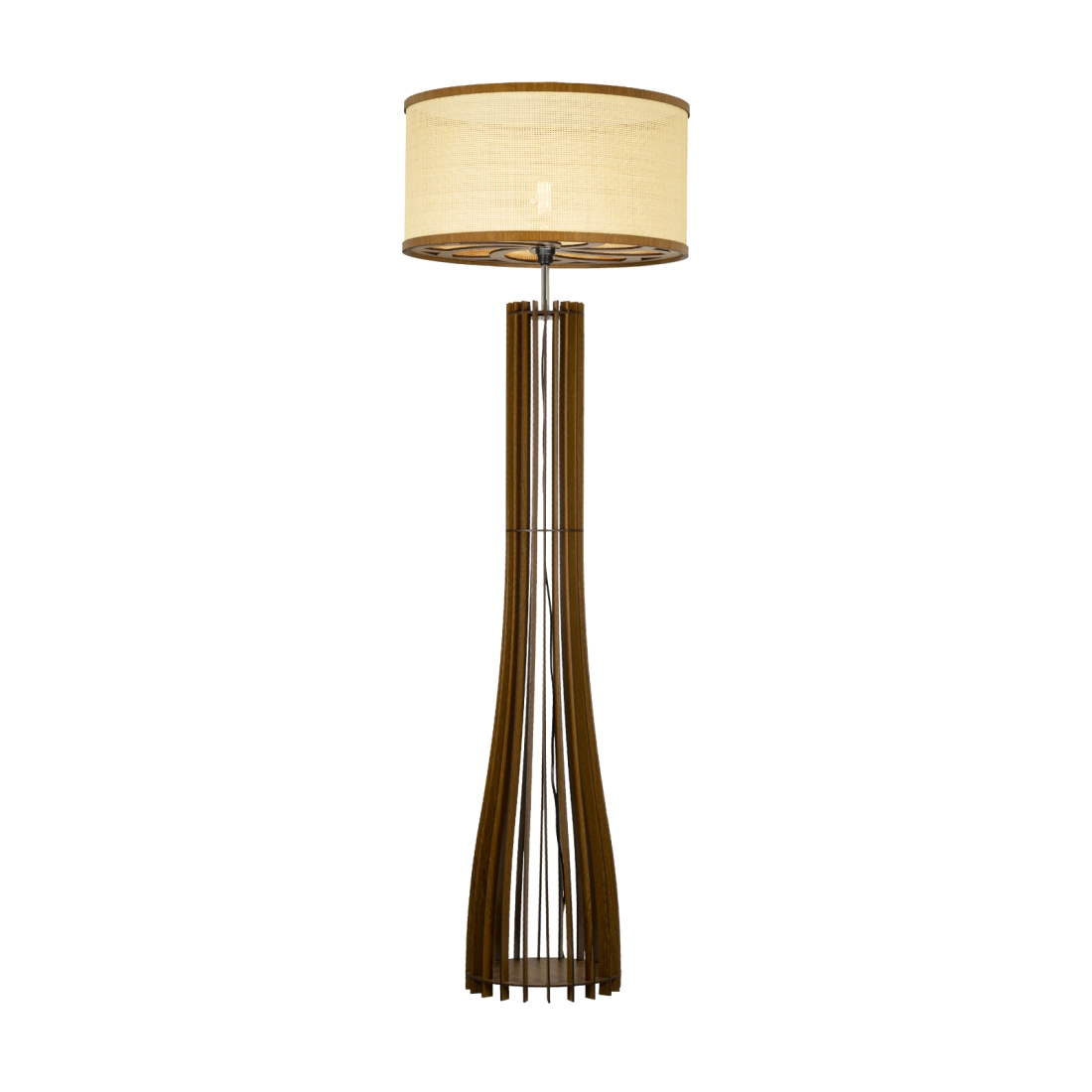 Coluna Classic Lar Sino Madeira e Tecido 1L E27 Ø300x1400mm 1097