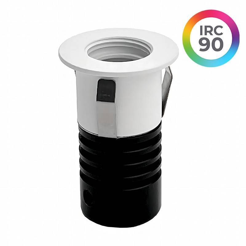 Mini Embutido Nordecor Auko Redondo 1 watts 3000K 30° Branco Ø25x38x22mm IRC90 Bivolt 6536