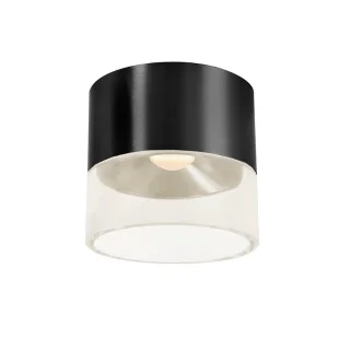 Plafon Casual Light Studioluce Shot Preto 10 watts 3000K Ø100x92mm PL1847PT