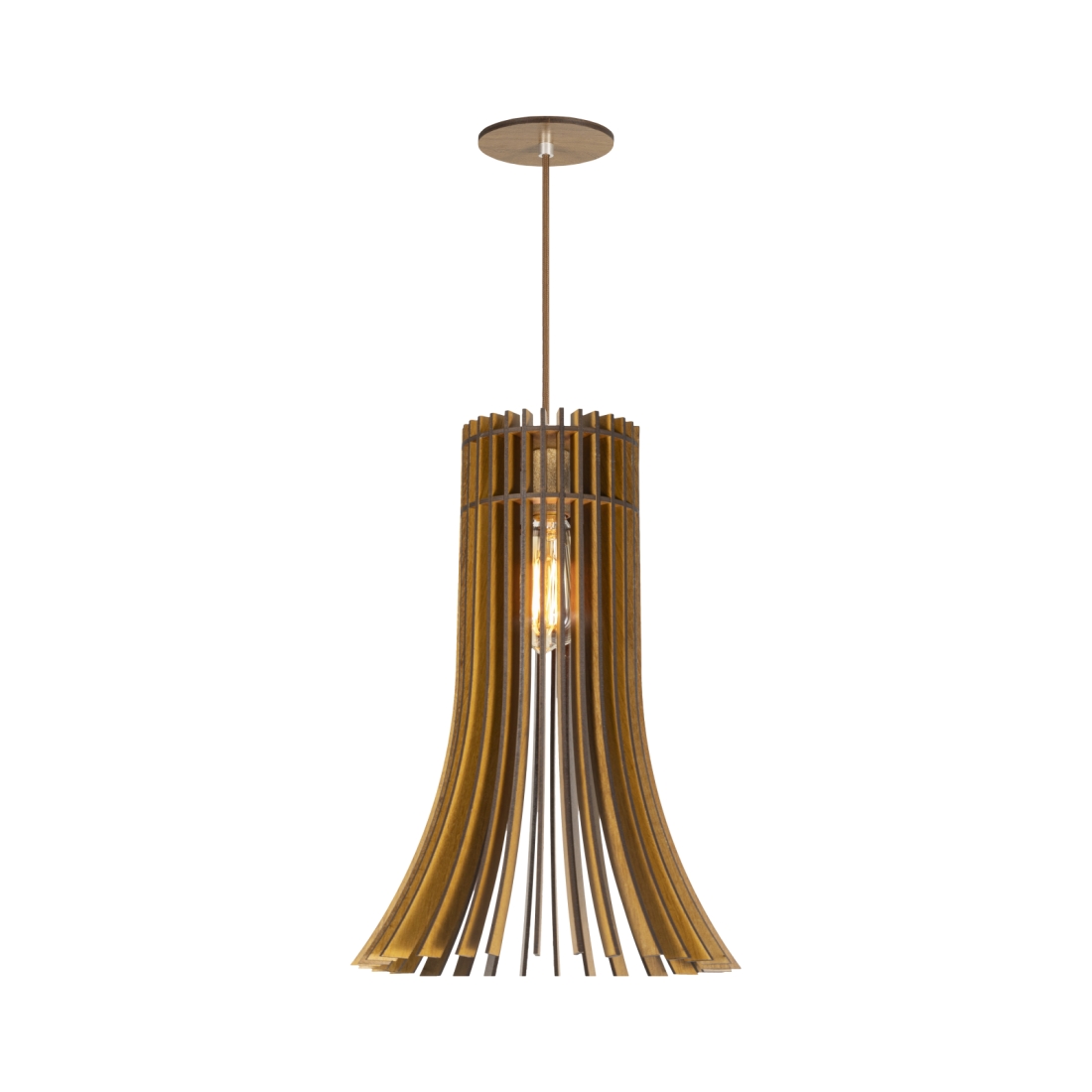 Pendente Classic Lar Pincel Curvo 1L E27 Ø300x440mm 1030