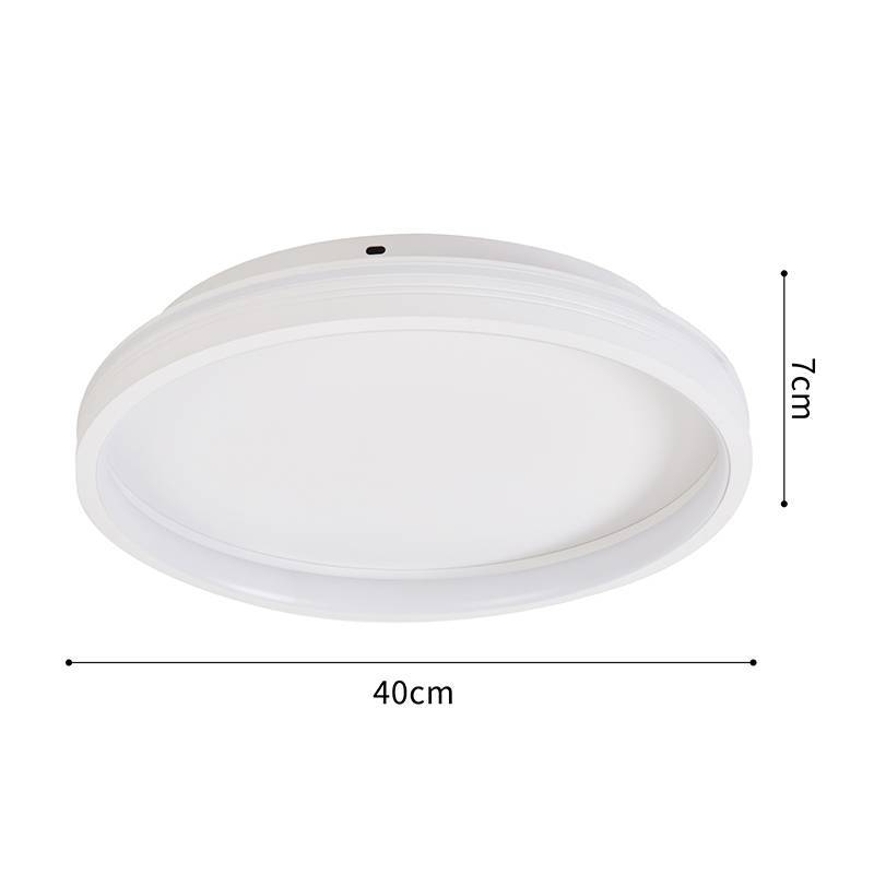 Plafon Nordecor Glyn 32 watts Multitemperatura Branco Ø400x70mm 90024