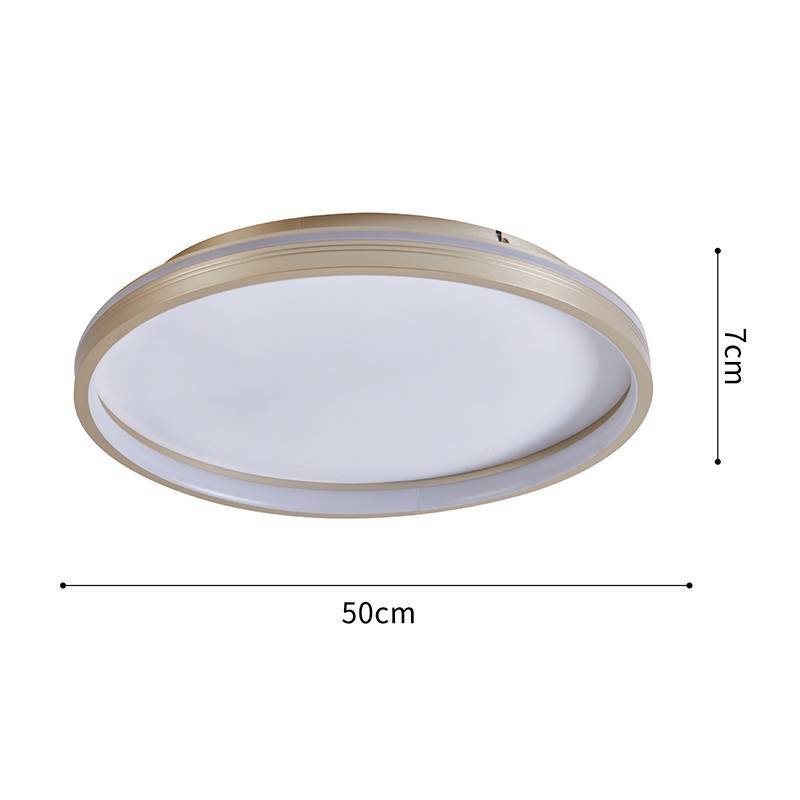 Plafon Nordecor Glyn 48 watts Multitemperatura Dourado Ø500x70mm 90027