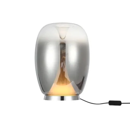 Abajur Casual Light Studioluce Zug Fumê e Cromado 15 watts Ø270x360mm AB1892FM