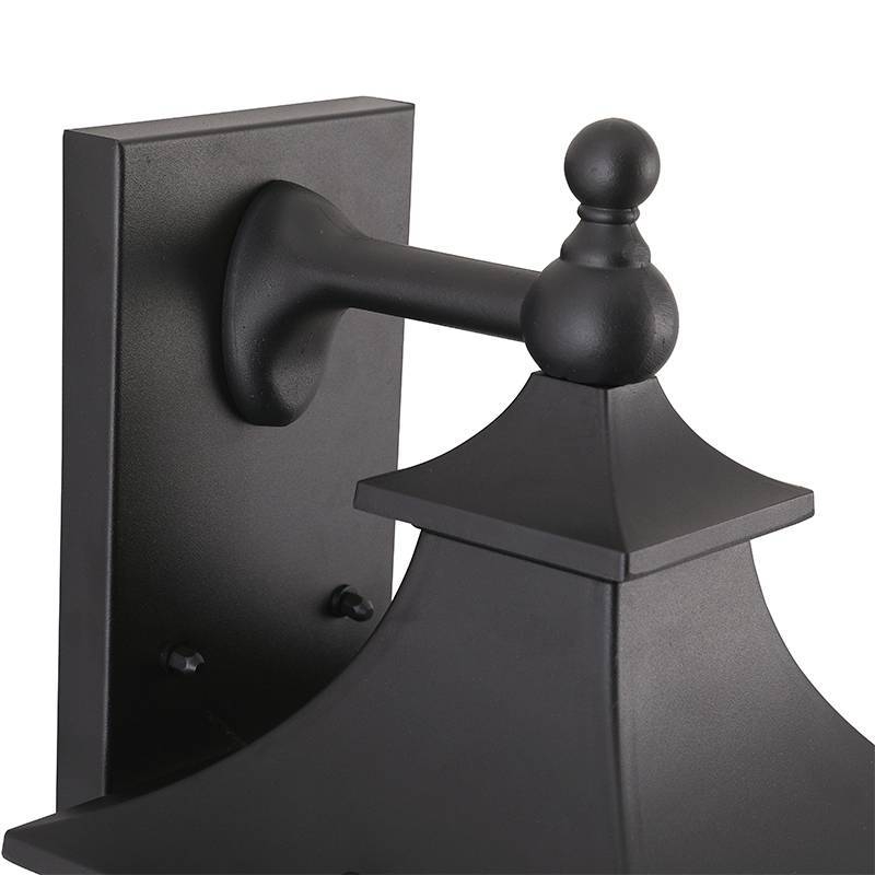 Arandela Nordecor Colonial Villano Preto Alumínio e Vidro 1L E27 720x205x230mm 80049
