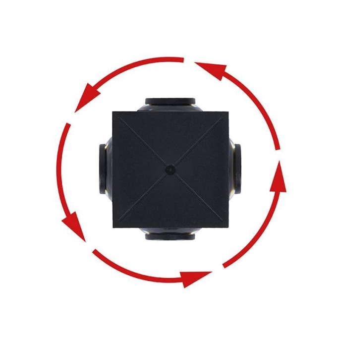 Arandela Nordecor Flou 4 watts 2700K 40° IP65 Preto 53x53x45mm 2987