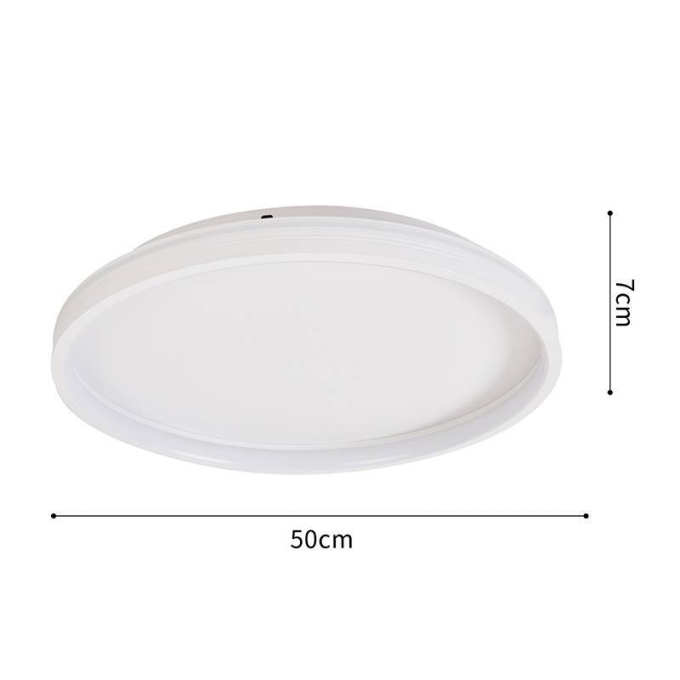 Plafon Nordecor Glyn 48 watts Multitemperatura Branco Ø500x70mm 90025