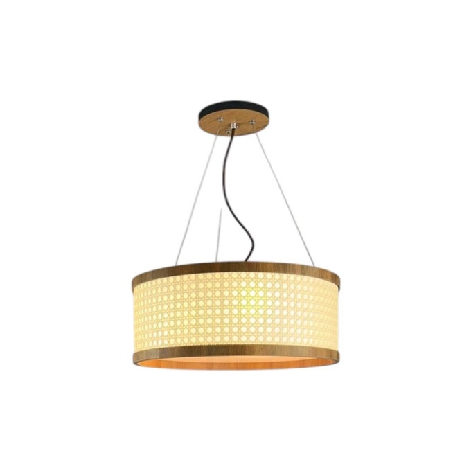 Pendente Classic Lar Palha Sextavada P4517 Madeira 3L E27 Ø440x170mm 1373

