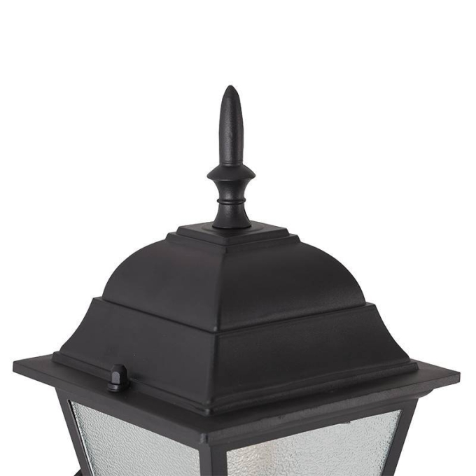 Arandela Nordecor Colonial Lanteri Preto Alumínio e Vidro 1L E27 345x148x195mm 80051