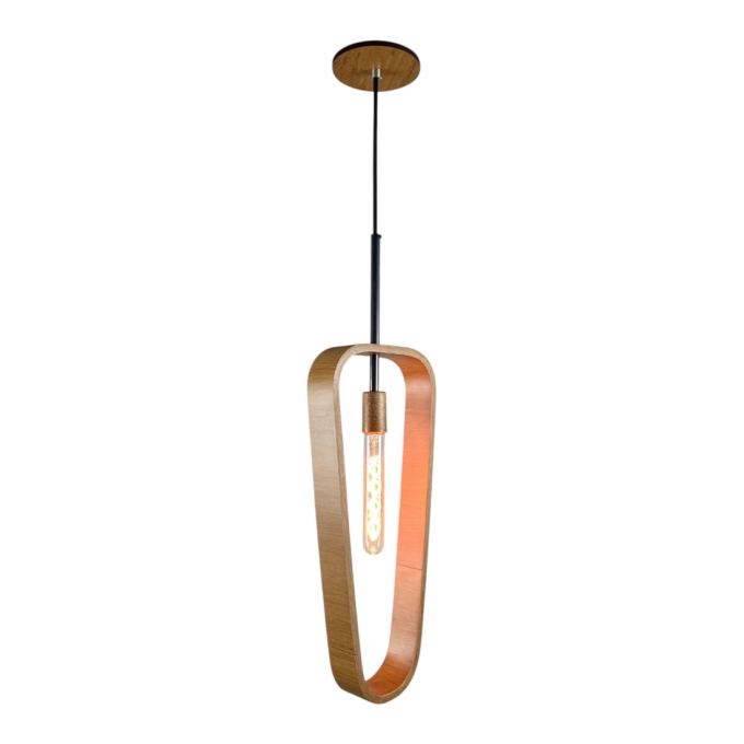 Pendente Classic Lar Silué Trapezoidal Orgânico 1L E27 550x200x50mm 1388