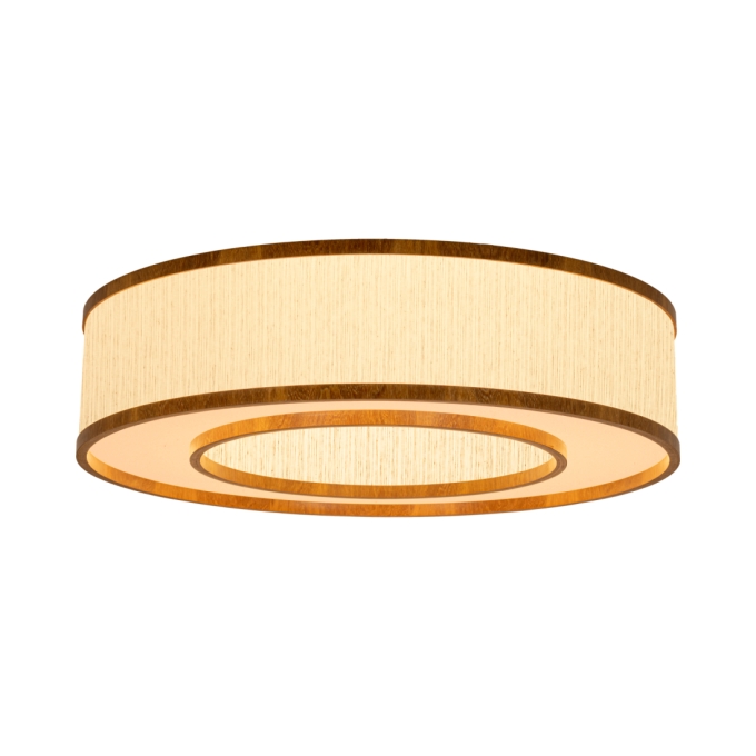 Plafon Classic Lar Soft Anel C7017 Madeira 8L E27 Ø700x170mm 1258

