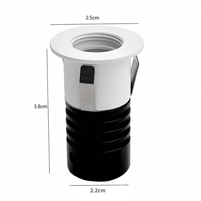 Mini Embutido Nordecor Auko Redondo 1 watts 3000K 30° Branco Ø25x38x22mm IRC90 Bivolt 6536