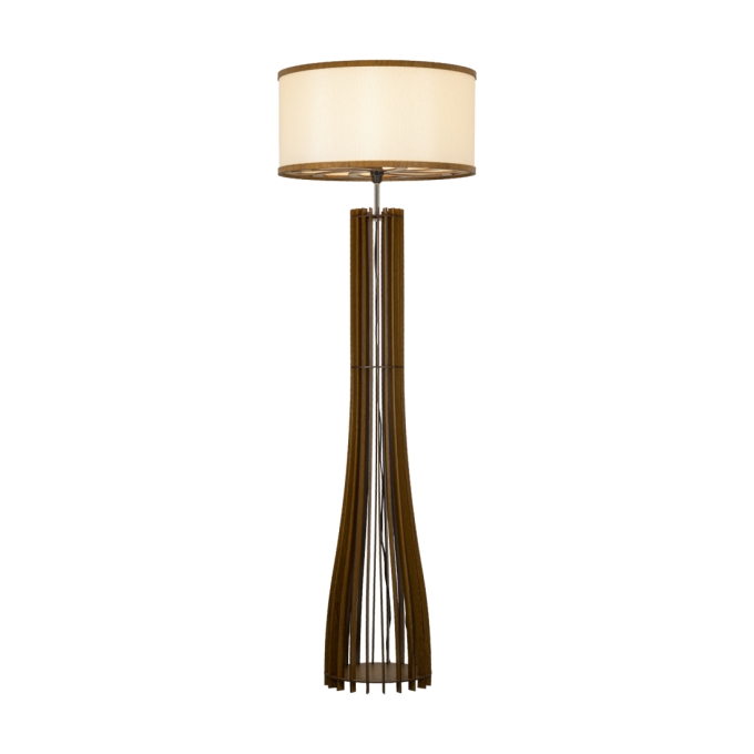 Coluna Classic Lar Sino Madeira e Tecido 1L E27 Ø300x1400mm 1097