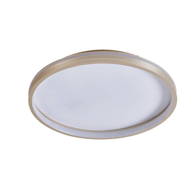 Plafon Nordecor Glyn 48 watts Multitemperatura Dourado Ø500x70mm 90027