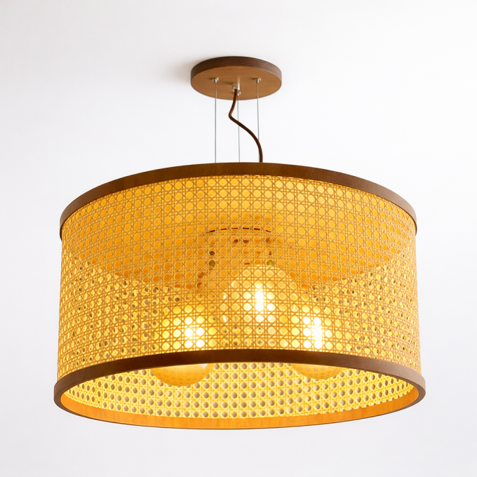 Pendente Classic Lar Palha Sextavada 1L E27 Ø550x280mm 1391