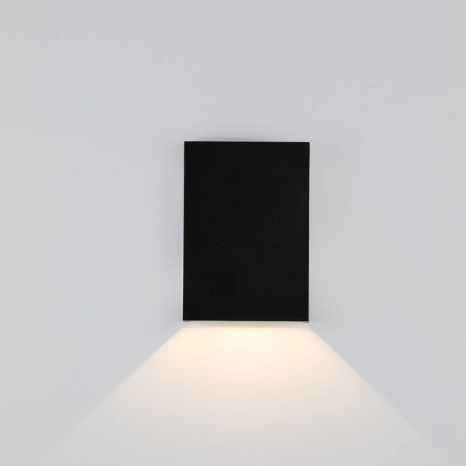 Arandela Nordecor Fips 4 watts 3000K Fachos Ajustáveis IP65 Preto 121x86x30mm 2969