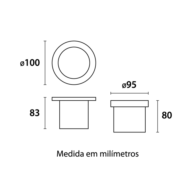 Embutido de Solo Germany Dresden Inox 5 watts 3000K 24° IP67 Bivolt Ø100mm 12975355