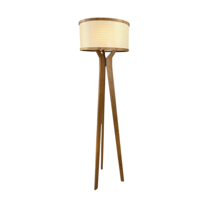 Coluna Classic Lar Tripé Palha Sextavada 1L E27 Ø450x1600mm 1319 SA-AC-0060

