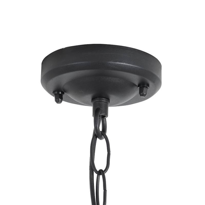Pendente Nordecor Colonial Vitare Preto Alumínio e Vidro 1L E27 320x173mm 80060