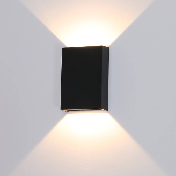 Arandela Nordecor Fips 4 watts 3000K Fachos Ajustáveis IP65 Preto 121x86x30mm 2969