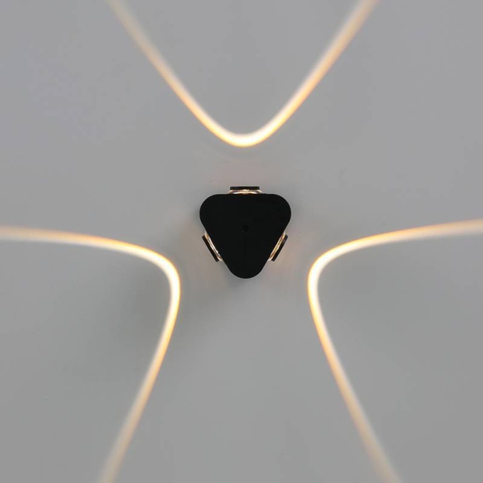 Arandela Nordecor Flou Ray 3 watts 2700K 40° IP65 Preto 58x59x54mm 2985