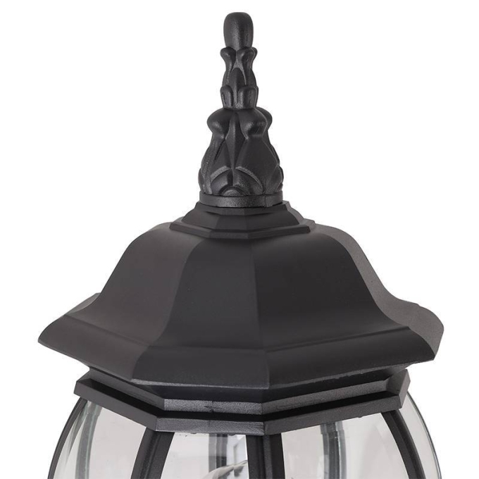 Arandela Nordecor Colonial Mareno Preto Alumínio e Vidro 1L E27 570x190x245mm 80057