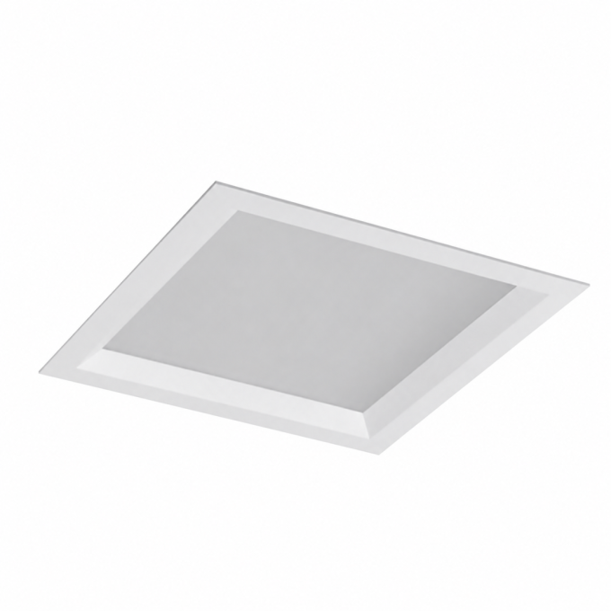 Plafon Embutido com Recuo Belly Iluminação Acrílico Fosco 6L E27 500x500mm E-90/50